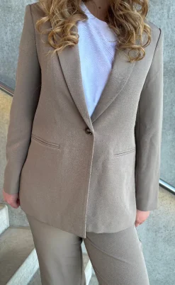Neo Noir Blazer - Avery Suit - Dusty Brown