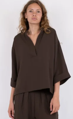 Neo Noir Bluse - Luma - Brown