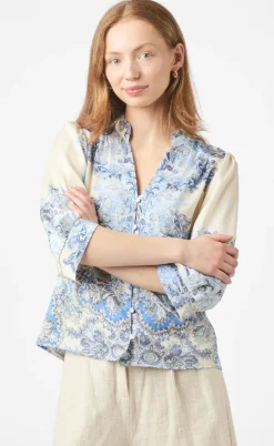 Neo Noir Bluse - Roselle Artist - Powder Blue
