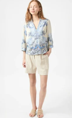 Neo Noir Bluse - Roselle Artist - Powder Blue