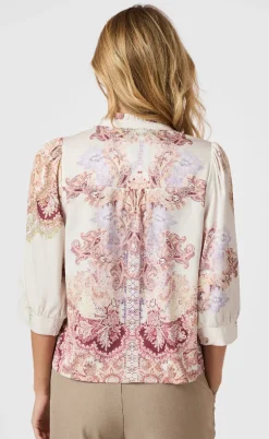 Neo Noir Bluse - Roselle Artist - Ivory