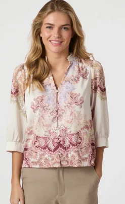 Neo Noir Bluse - Roselle Artist - Ivory