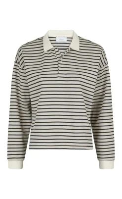 Neo Noir Bluse - Sara Stripe - Sand