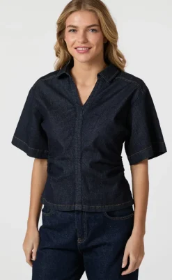 Neo Noir Bluse - Spenda - Dark Blue