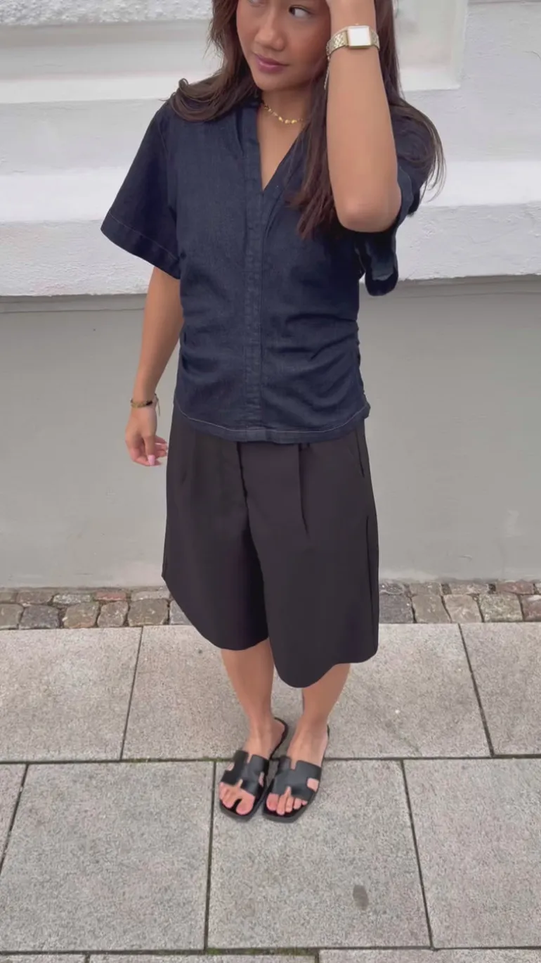 Neo Noir Bluse - Spenda - Dark Blue