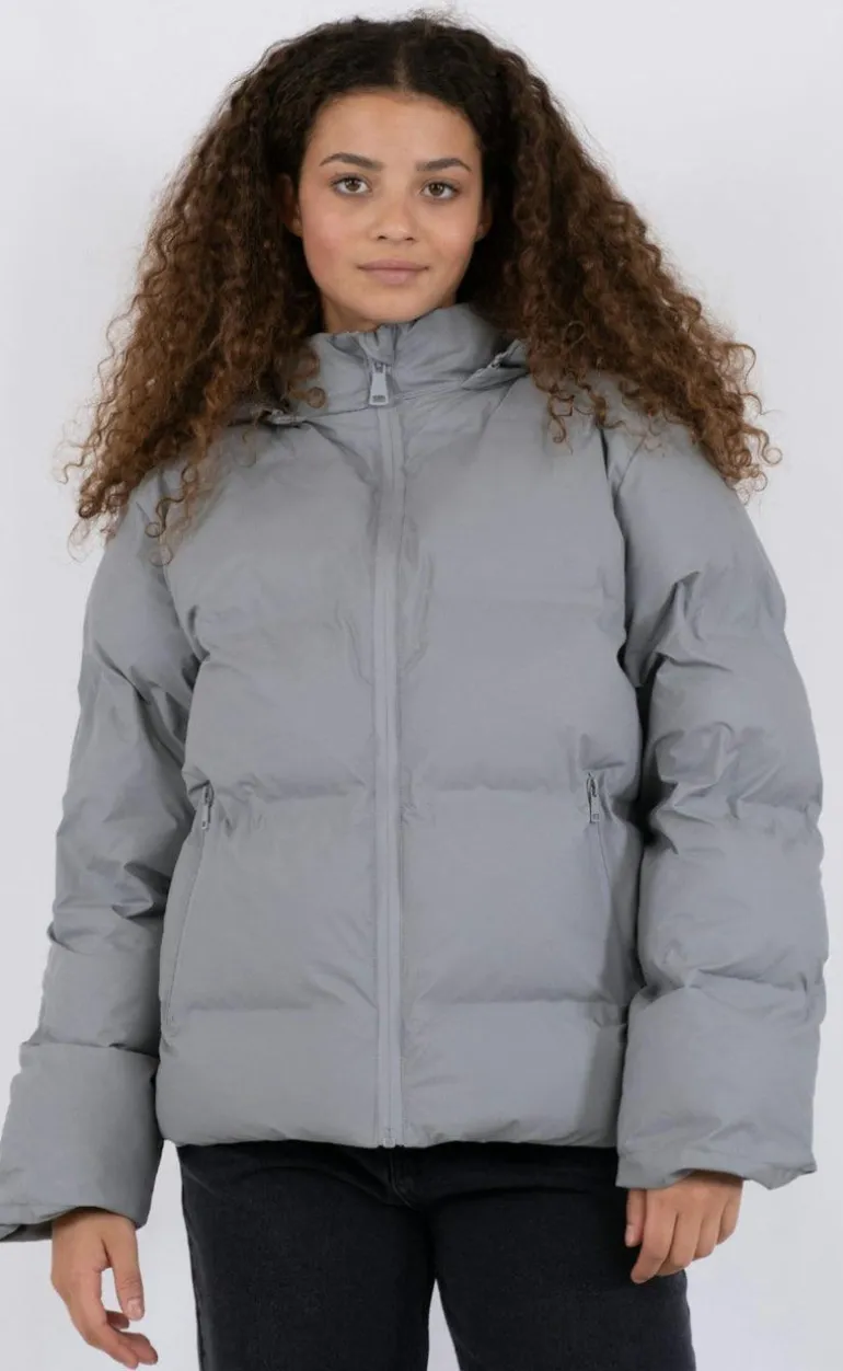 Neo Noir Jakke - Fox Puffer - Light Grey
