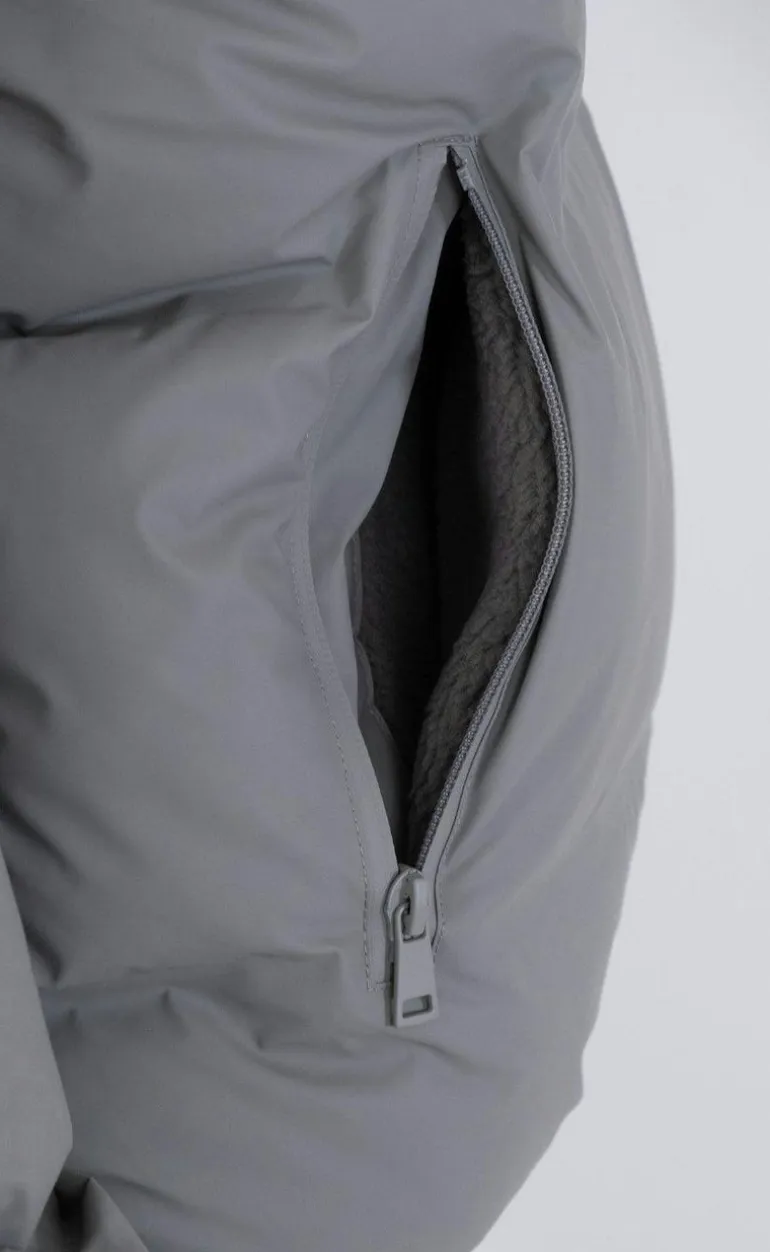 Neo Noir Jakke - Fox Puffer - Light Grey