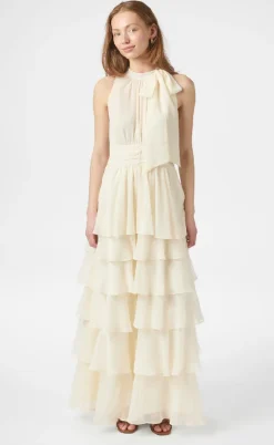 Neo Noir Kjole - Marli Chiffon - Light Yellow