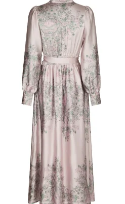 Neo Noir Kjole - Nova Paisley Border - Rose