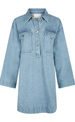 Neo Noir Kjole - Paras Denim - Smoke Blue