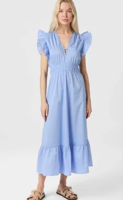 Neo Noir Kjole - Pollana Poplin - Sky Blue