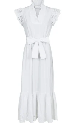 Neo Noir Kjole - Tianna Embroidery - White