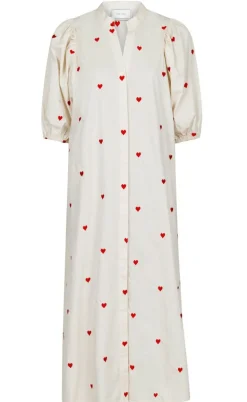 Neo Noir Kjole - Verossa Hearts - Creme