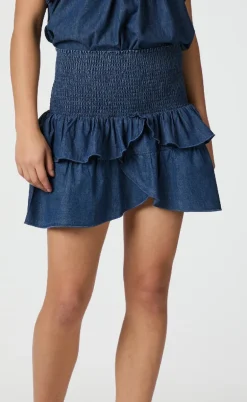 Neo Noir Nederdel - Carin Denim - Blue