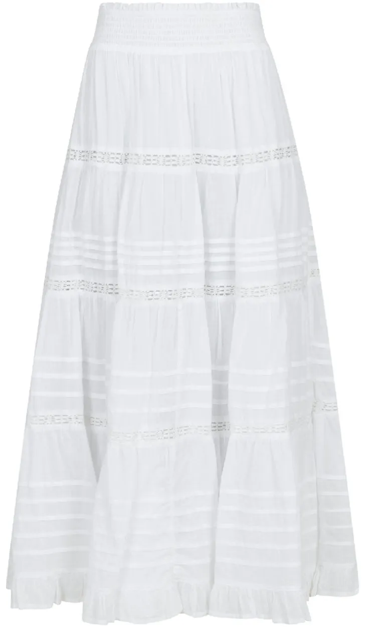 Neo Noir Nederdel - Felicia S Voile - White