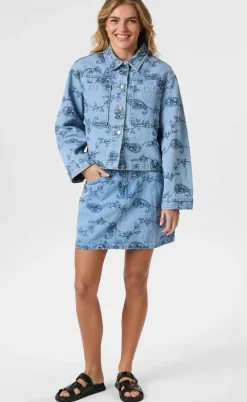 Neo Noir Nederdel - Gabani Embrodiery - Blue