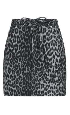 Neo Noir Nederdel - Henrietta - Grey Leopard