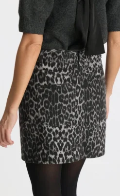 Neo Noir Nederdel - Henrietta - Grey Leopard