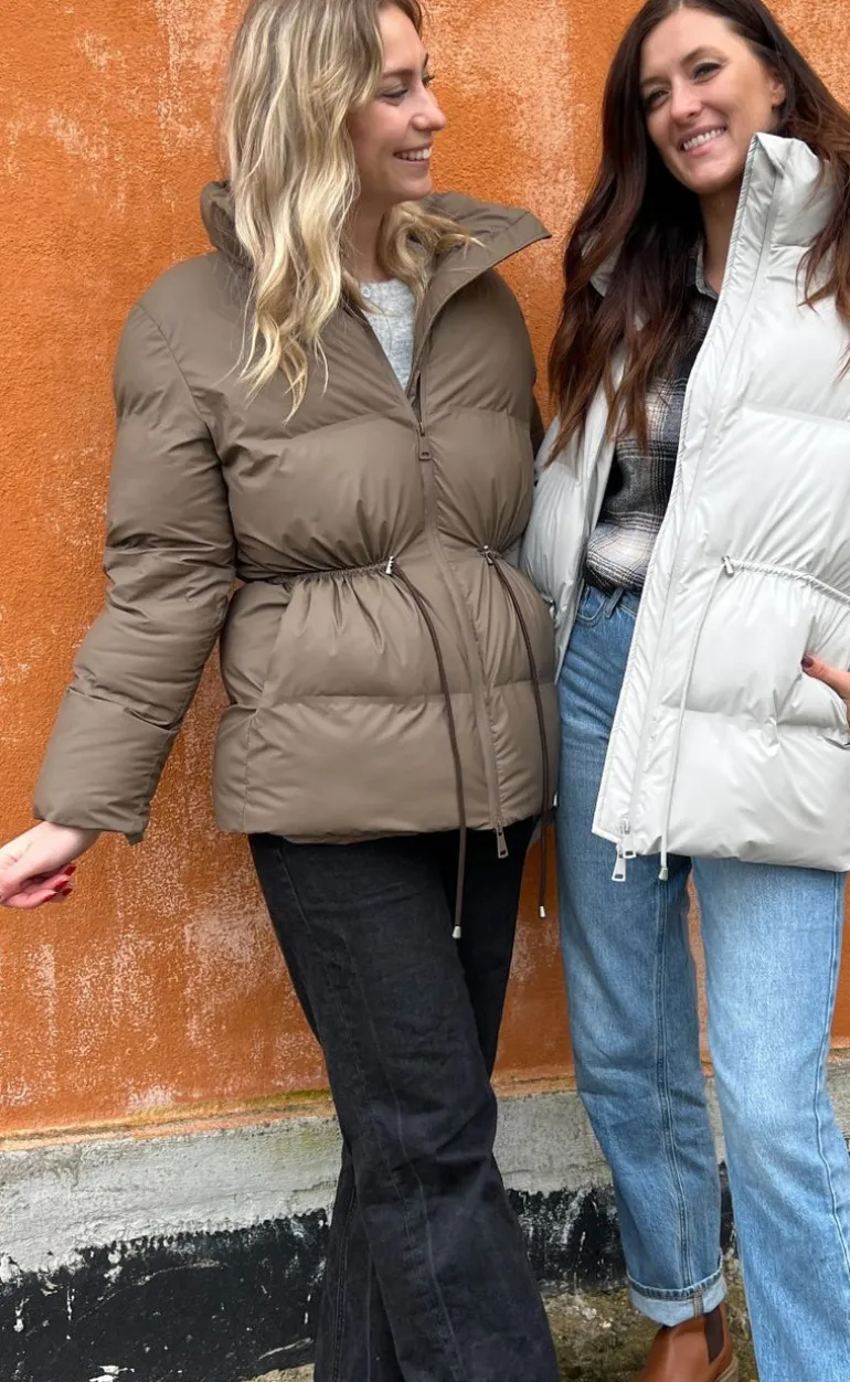 Neo Noir Puffer Jakke - Mayra - Dark Taupe