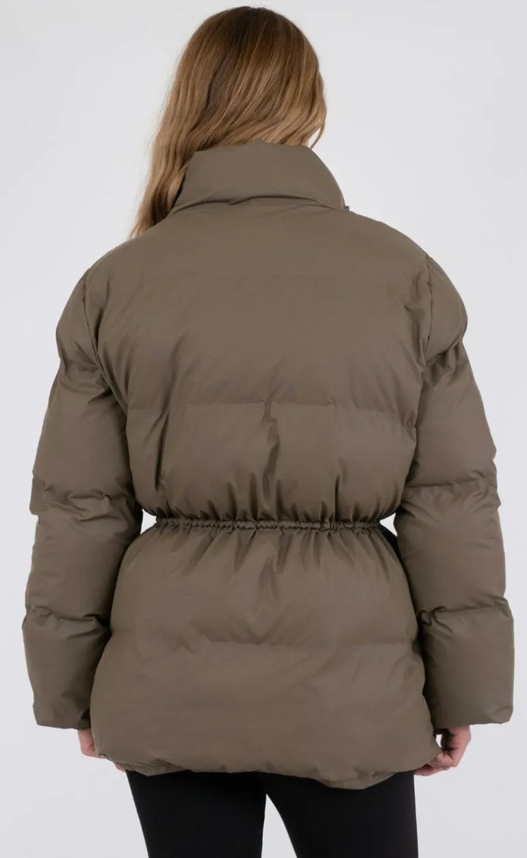 Neo Noir Puffer Jakke - Mayra - Dark Taupe