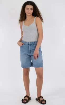 Neo Noir Top - Hanora - Light Grey Melange