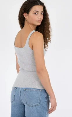 Neo Noir Top - Hanora - Light Grey Melange