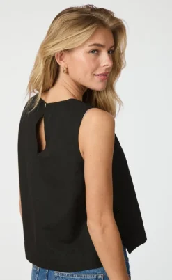 Neo Noir Top - Svetlana Linen - Black
