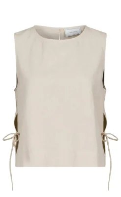 Neo Noir Top - Svetlana Linen - Sand