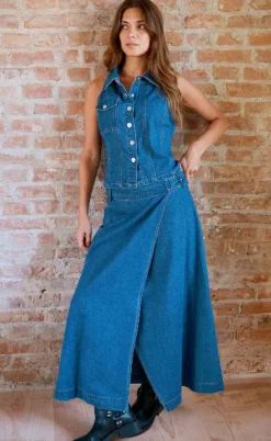 Neo Noir Top - Sylvie - Blue