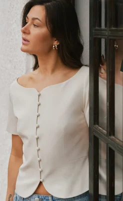 Neo Noir Top - Tango Structure - Off White