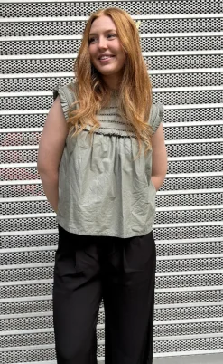 Noella Bluse - Kama - Sage Green