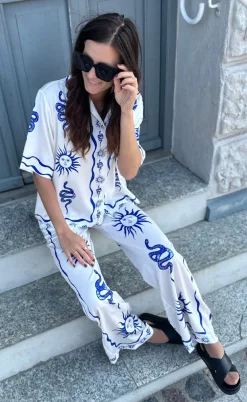 Noella Bluse - Kealy - Chana Blue Print