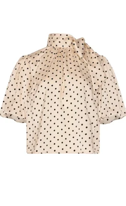 Noella Bluse - Kesha - Carmine White Print