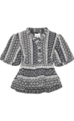 Noella Bluse - Lorraine - Navy Sugar