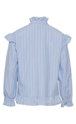 Noella Bluse - Sally - Light Blue Stripe