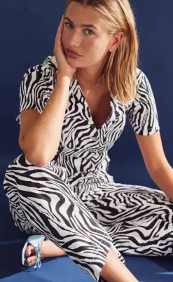 Noella Bluse - Stormina - Taleah Zebra Print