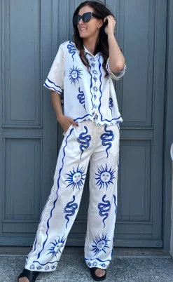 Noella Bukser - Kimona - Chana Blue Print