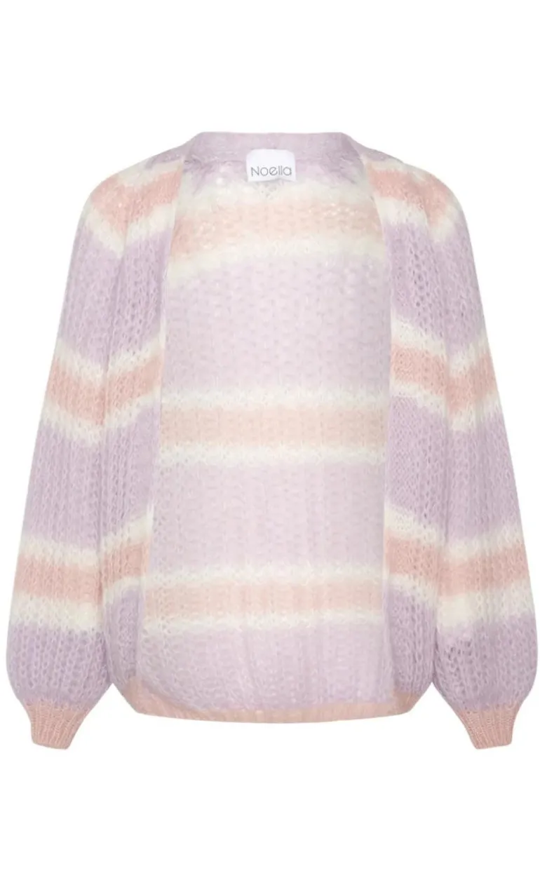 Noella Cardigan - Vera - Lilac/Rose/White Mix