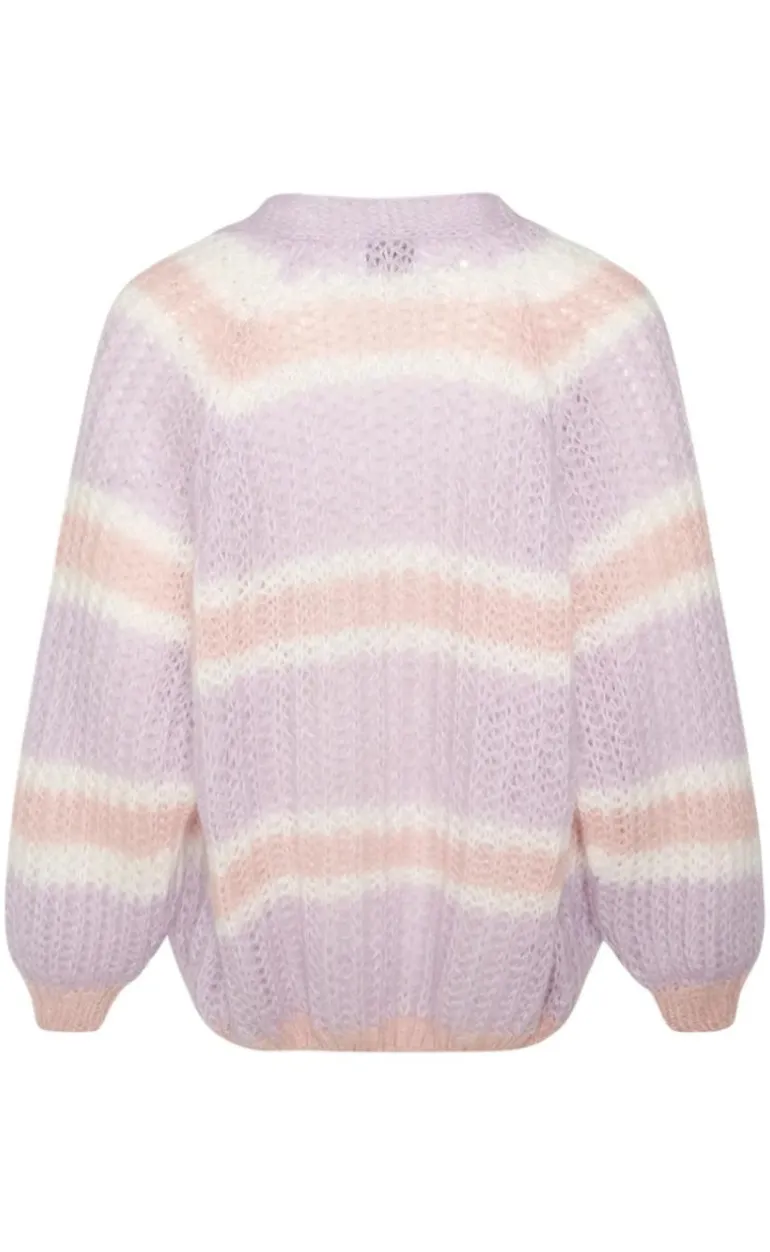 Noella Cardigan - Vera - Lilac/Rose/White Mix