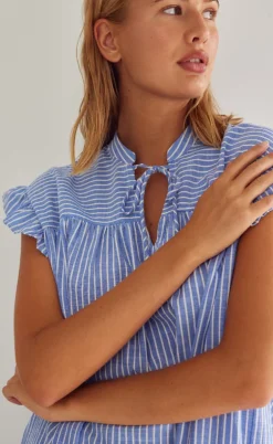 Noella Kjole - Linnea - Blue Stripe