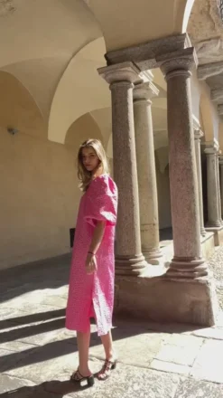 Noella Kjole - Reno Pastis Long - Bright Pink