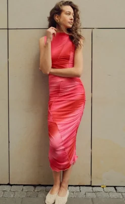 Noella Kjole - Sutton - Dicy Pink Print