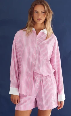 Noella Skjorte - Lakelynn - Carsyn Pink Stripe