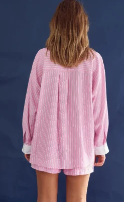 Noella Skjorte - Lakelynn - Carsyn Pink Stripe