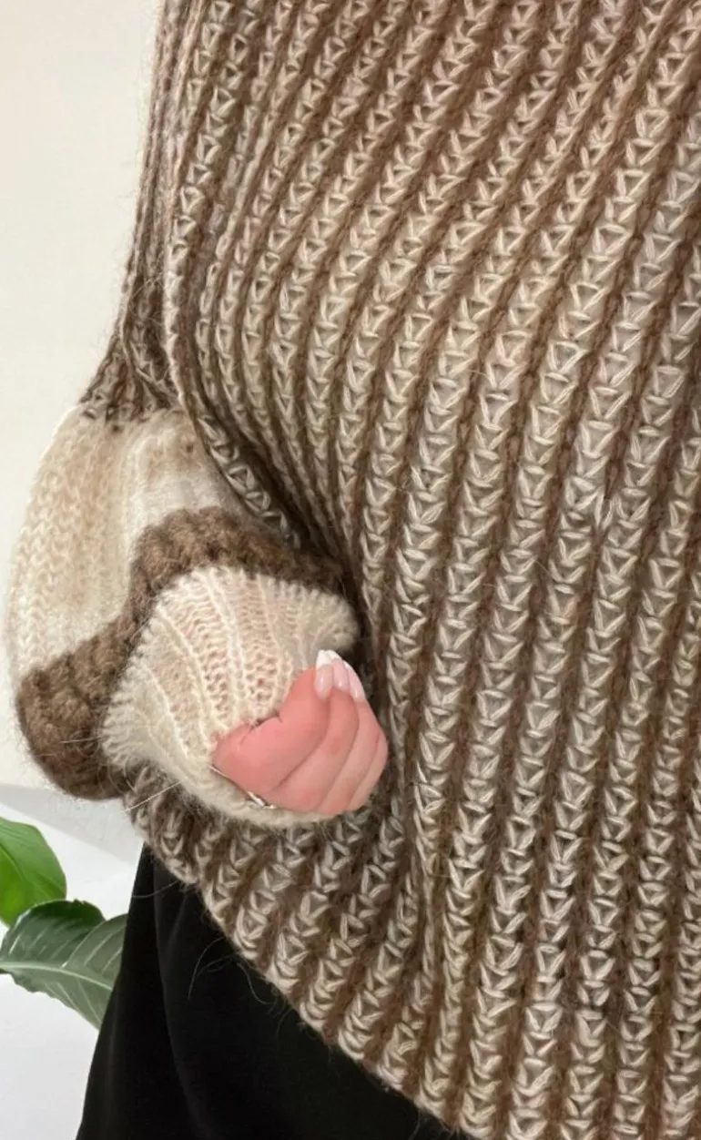 Noella Sweater - Liana - Beige/Brown