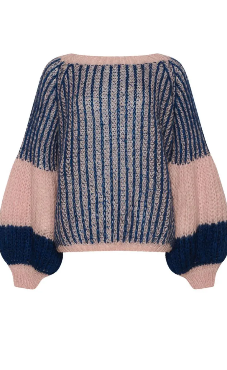 Noella Sweater - Liana - Rose/Navy