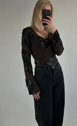 Noella Top - Lucille - Chocolate Black