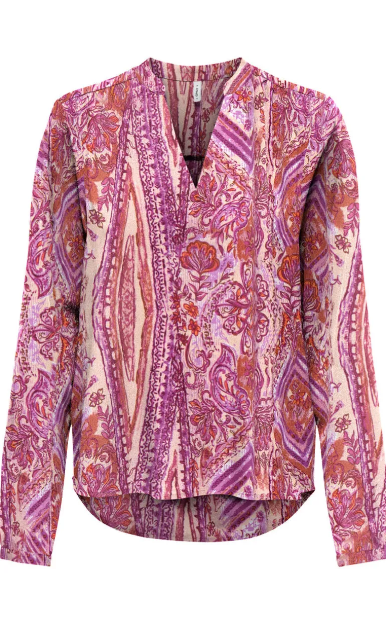 ONLY Bluse - Nova L/S Josie - Fuchsia Fedora w. Bohobabe