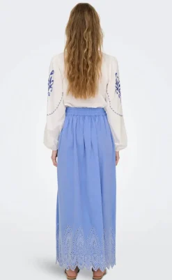 ONLY Nederdel - Tulum - Blue Bonnet