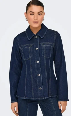 ONLY Skjorte - Elle - Dark Blue Denim